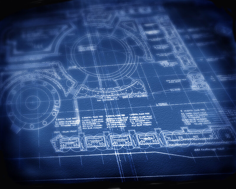 blueprint of a garden design