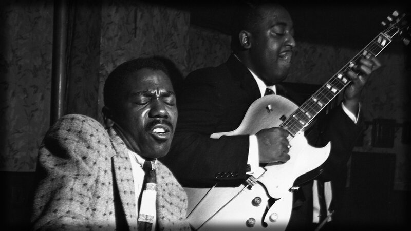Blues musicians performing live