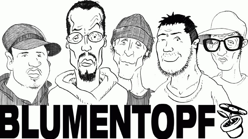 Blumentopf cartoon illustration
