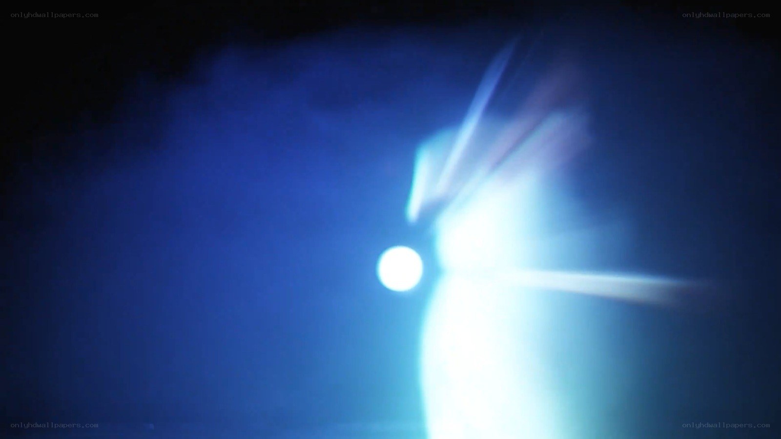 blurred blue light effect