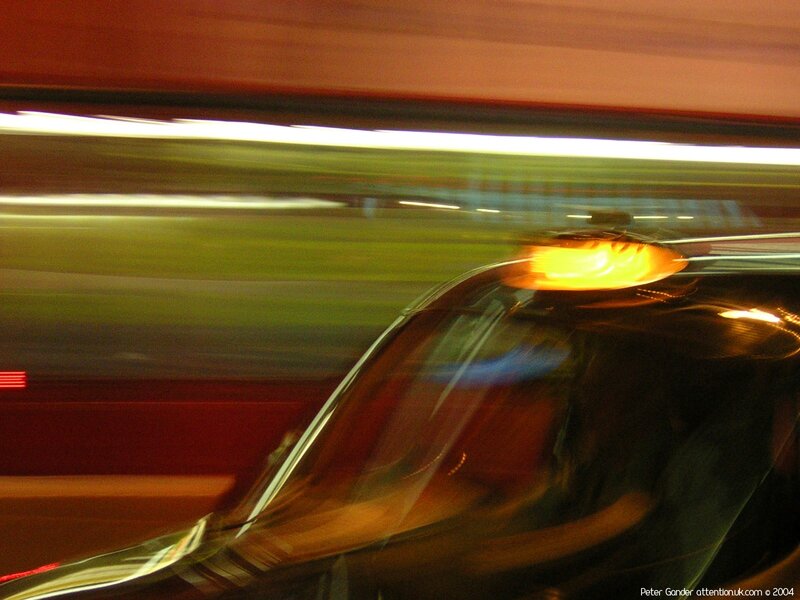 blurred car motion at night