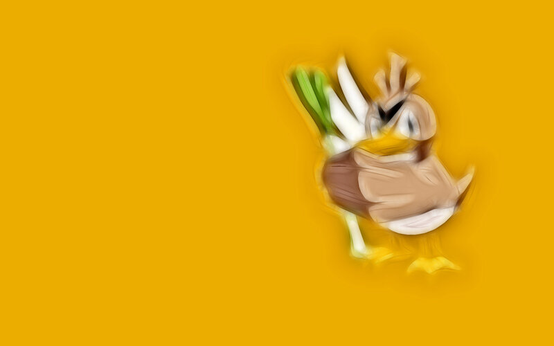 Blurred cartoon duck character