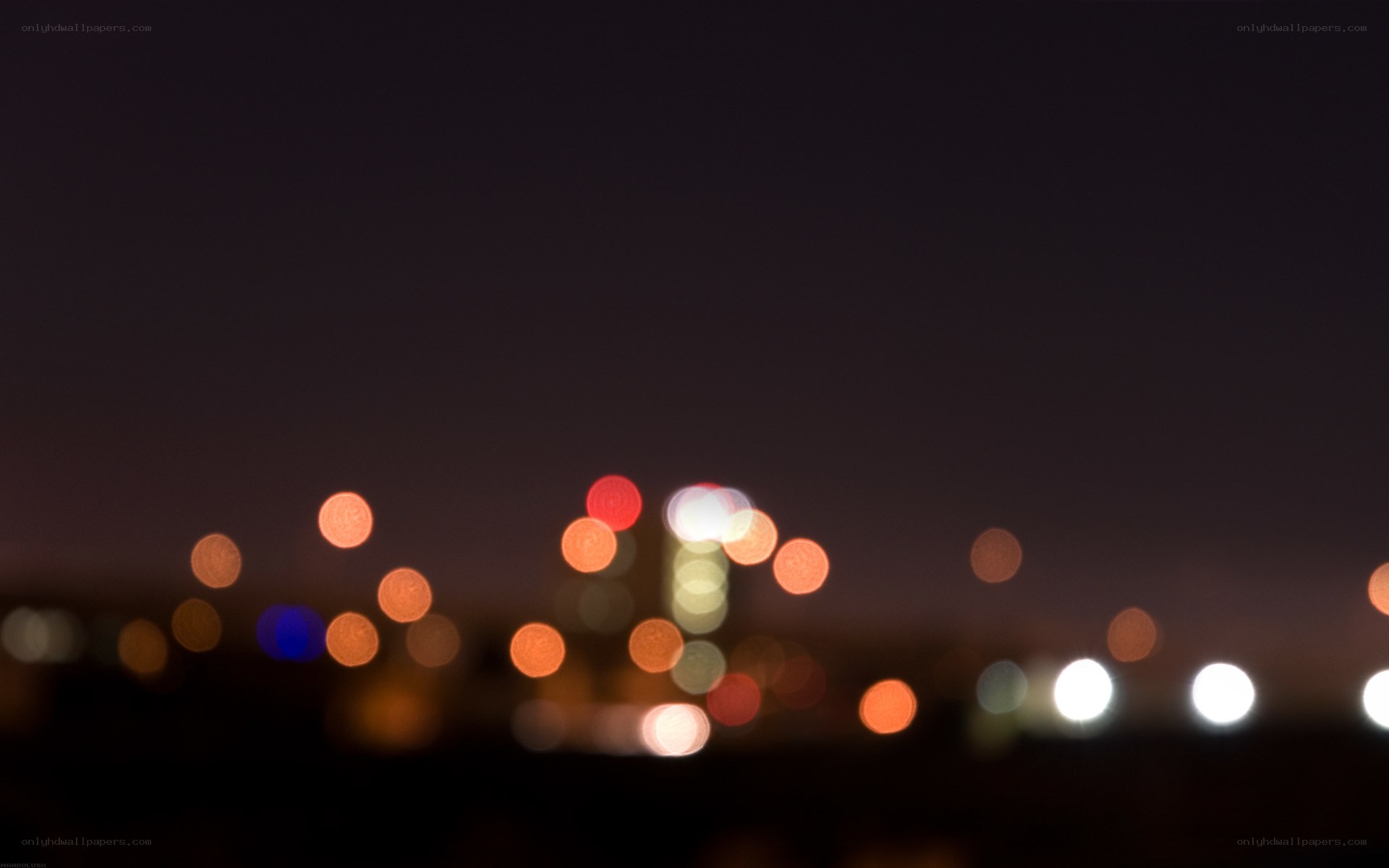 blurred city lights at night