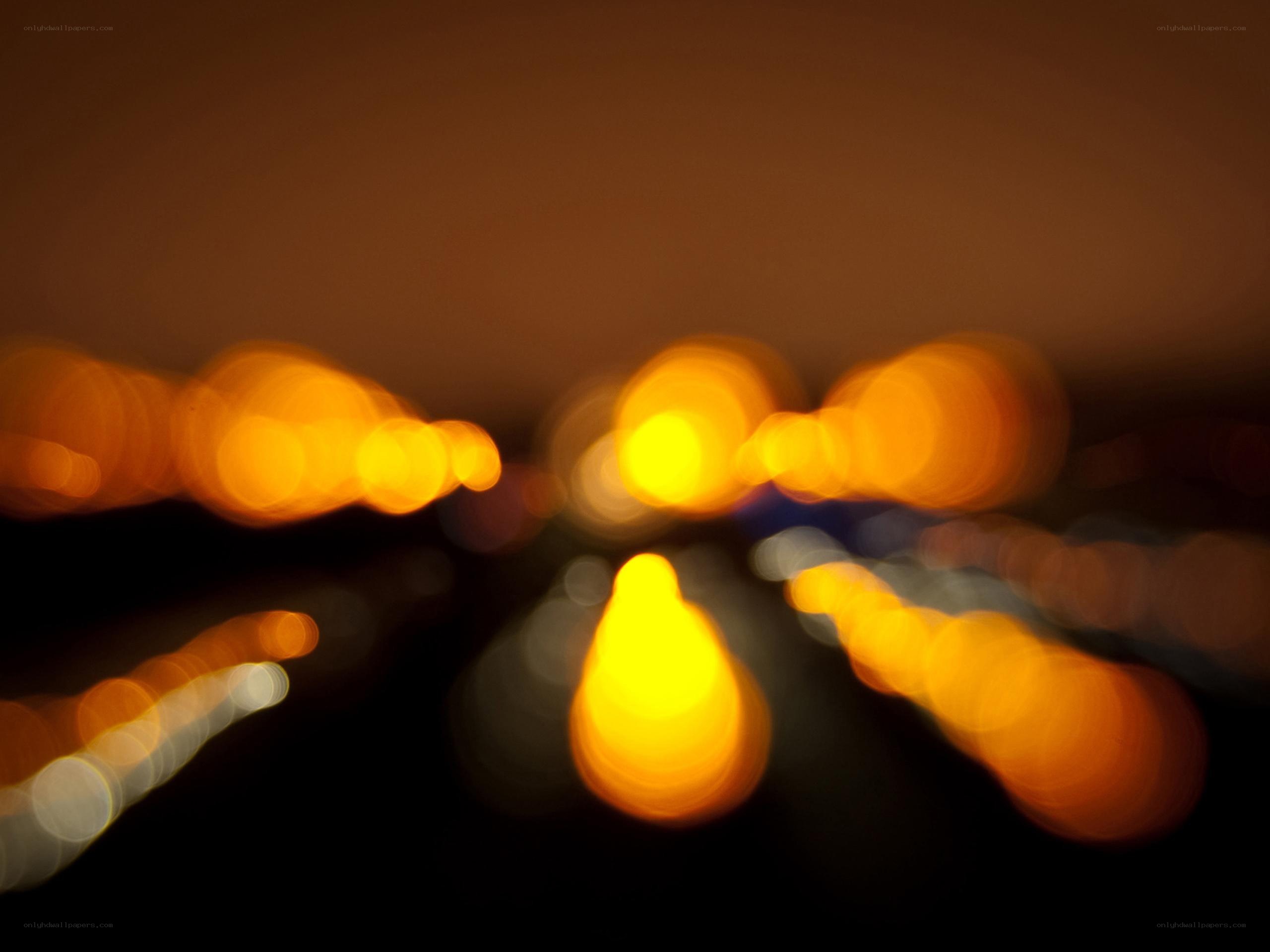 blurred city lights at night