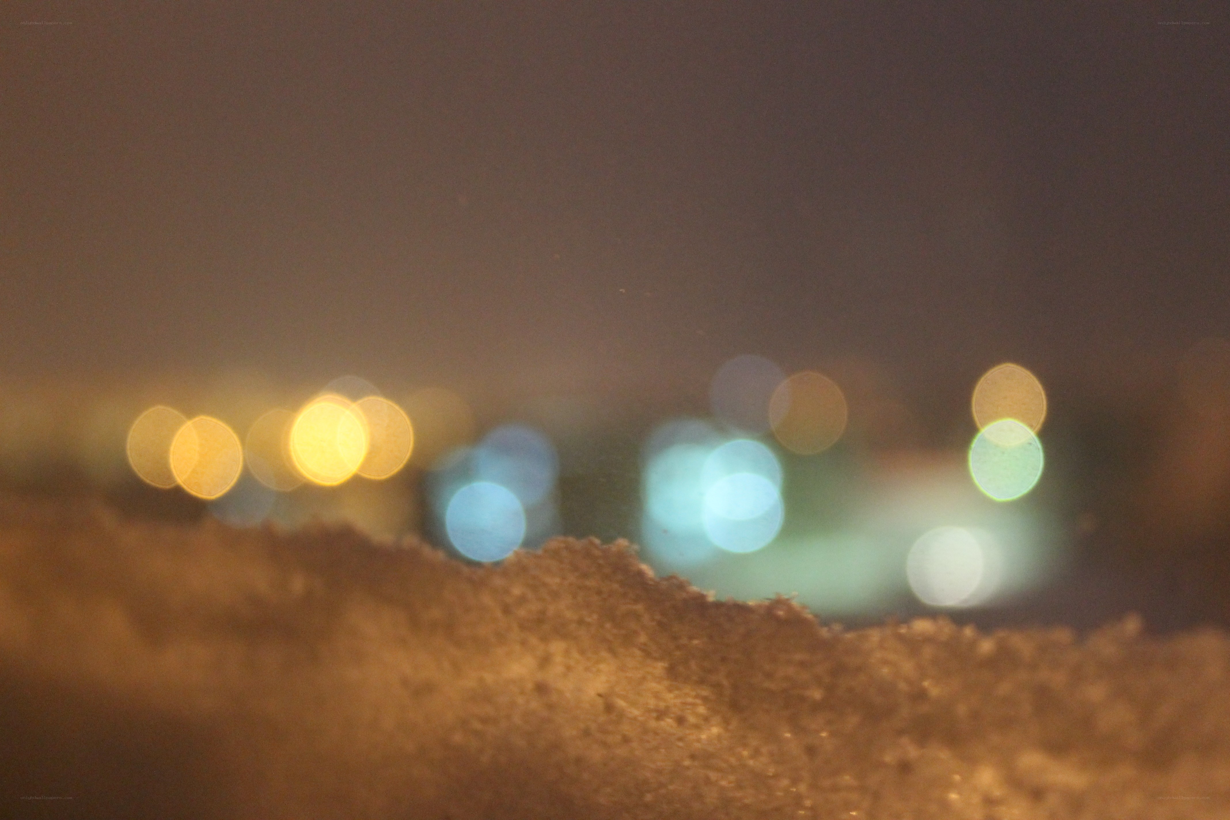blurred city lights at night