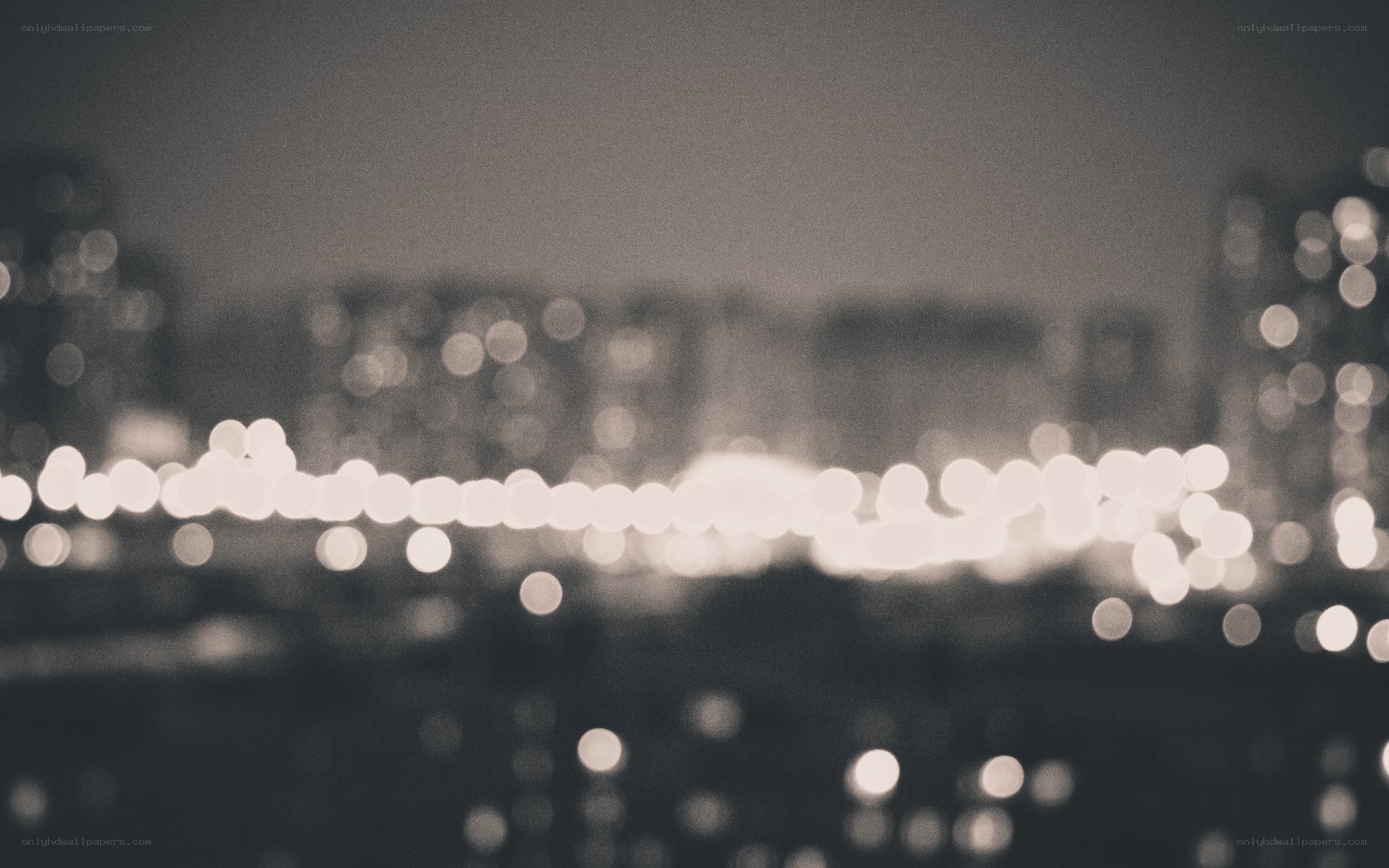 blurred city lights at night