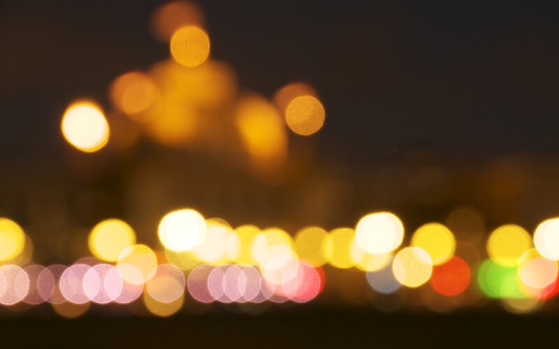 Blurred City Lights — Yellow