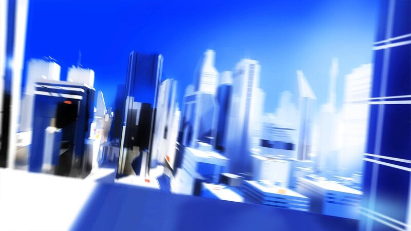 blurred city skyline