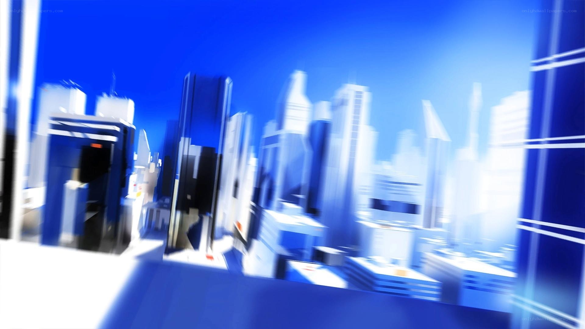 blurred city skyline
