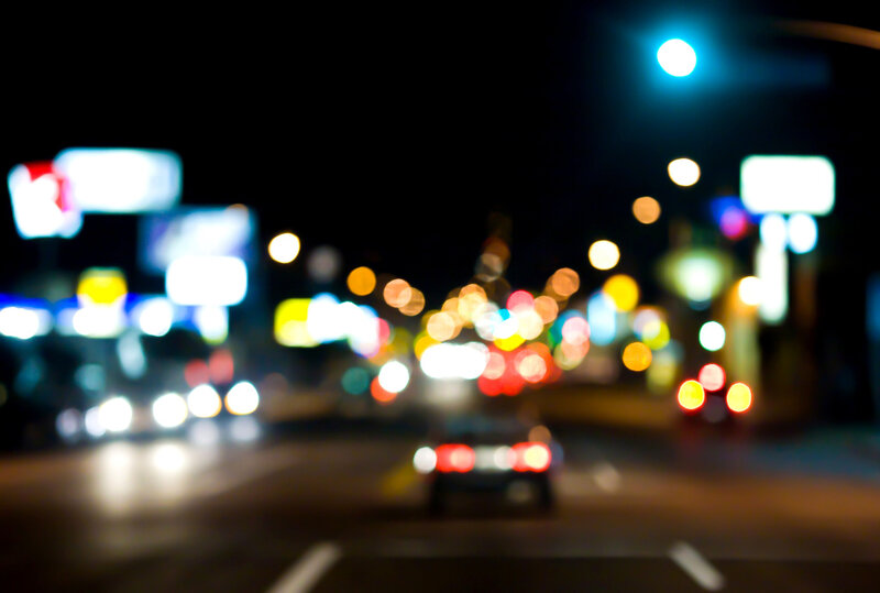 Blurred City Traffic at Night