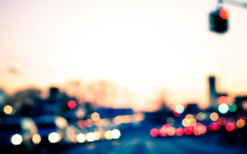 Blurred City Traffic Lights