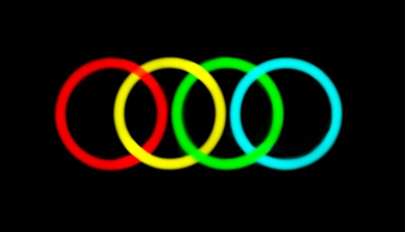 blurred colored rings