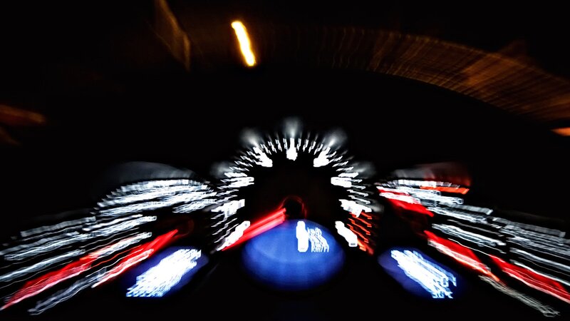 blurred dashboard at night