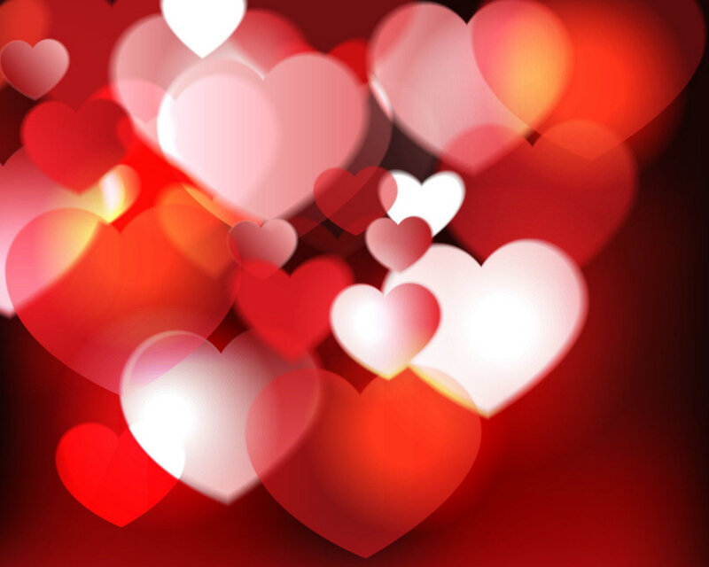 Blurred Heart Shapes