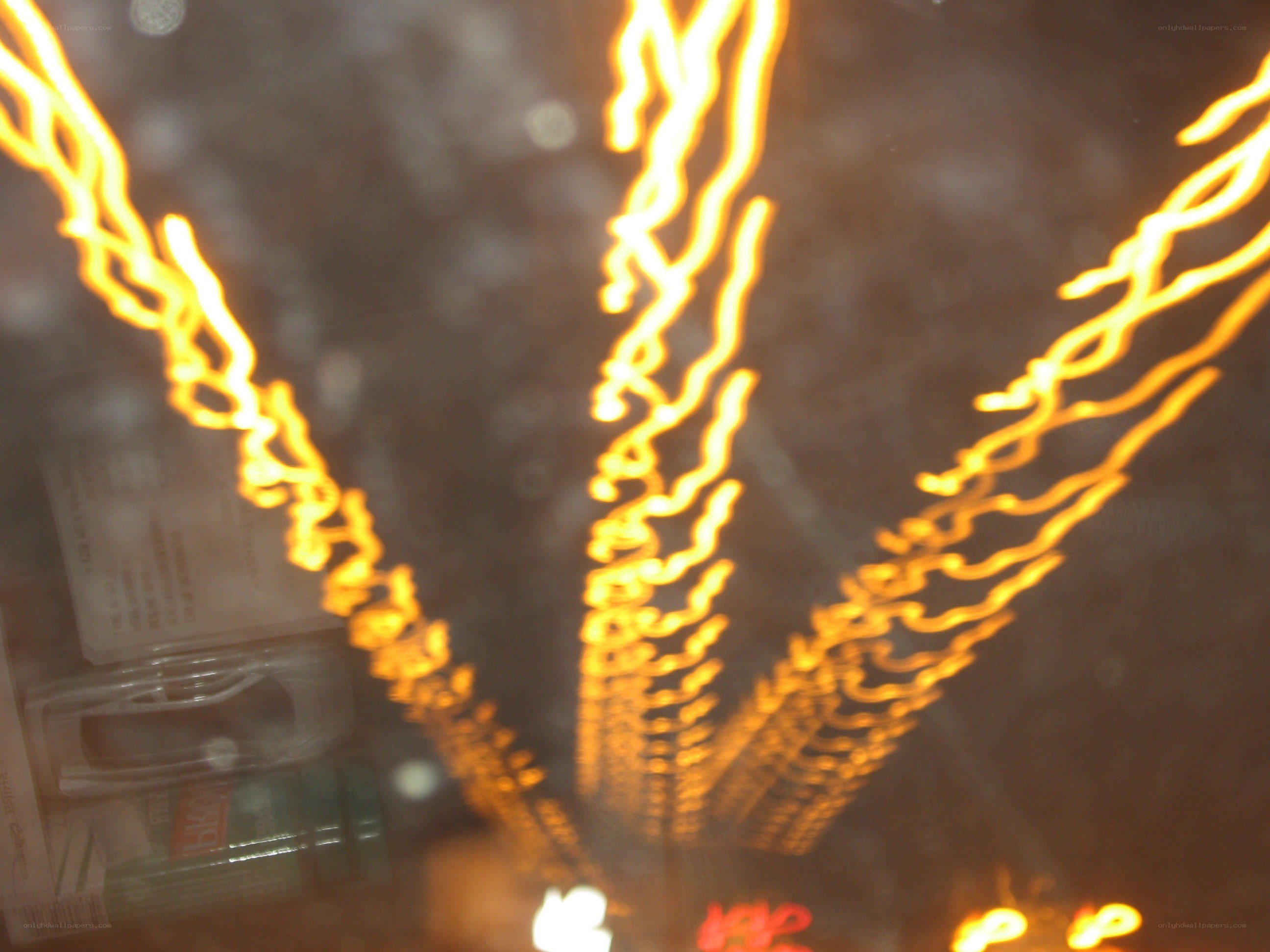 blurred lights at night