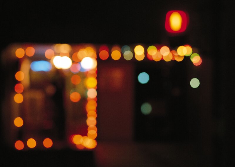 blurred lights at night