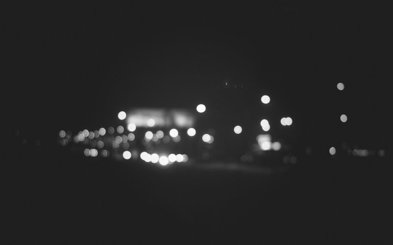 Blurred Lights at Night — Black, Dark