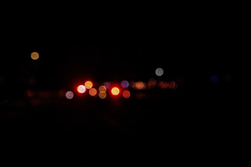 Blurred Lights at Night — Black