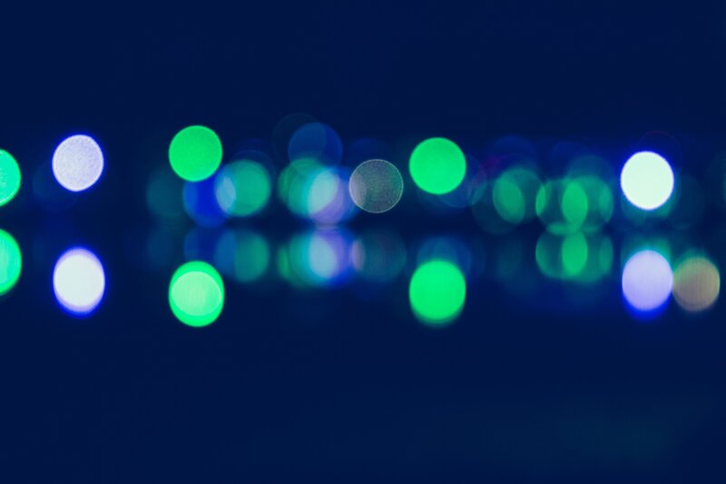Blurred Lights at Night — Blue