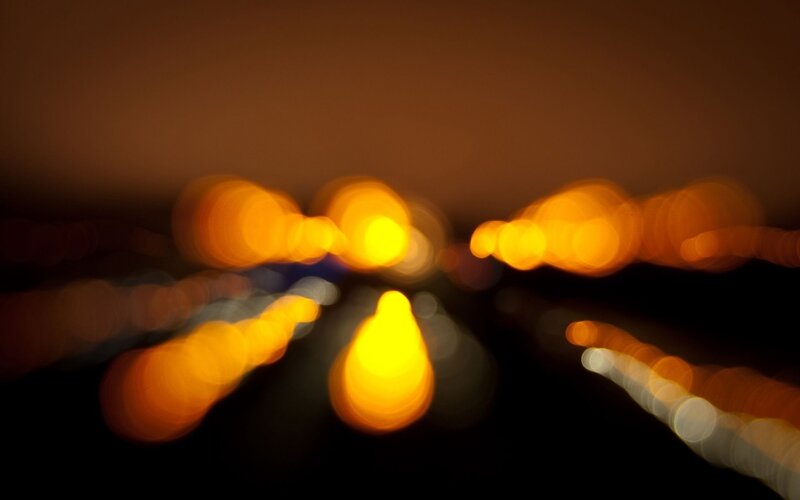 Blurred Lights at Night — Orange