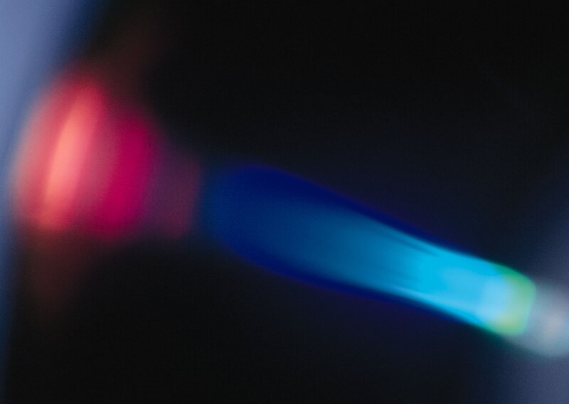 blurred lights in dark space