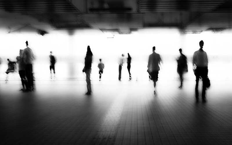 Blurred People Walking