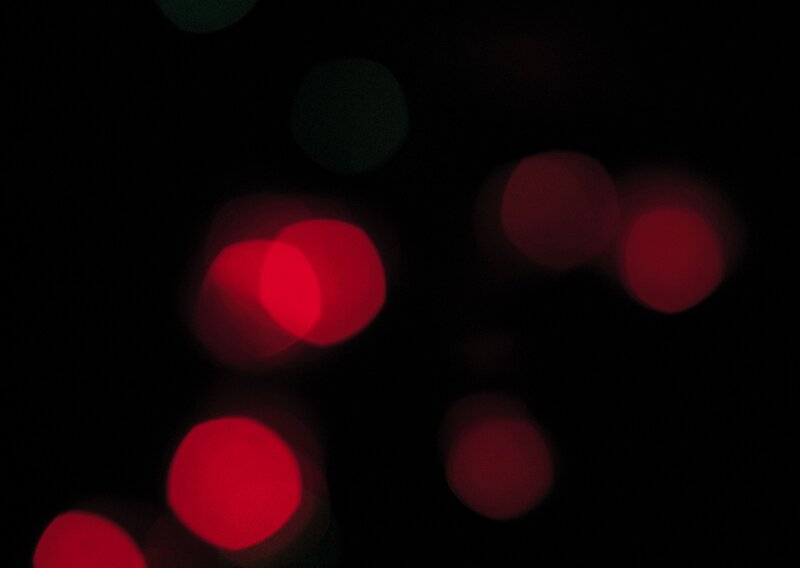 blurred red lights at night