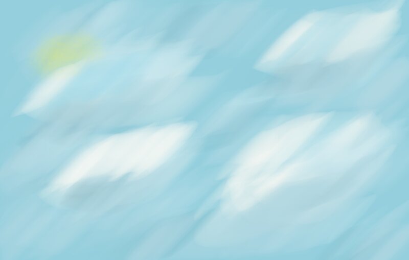Blurred Sky with Clouds — Blue