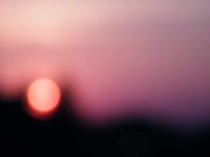 Blurred Sun at Dusk