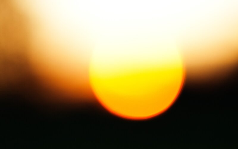 Blurred Sun at Sunset — Yellow