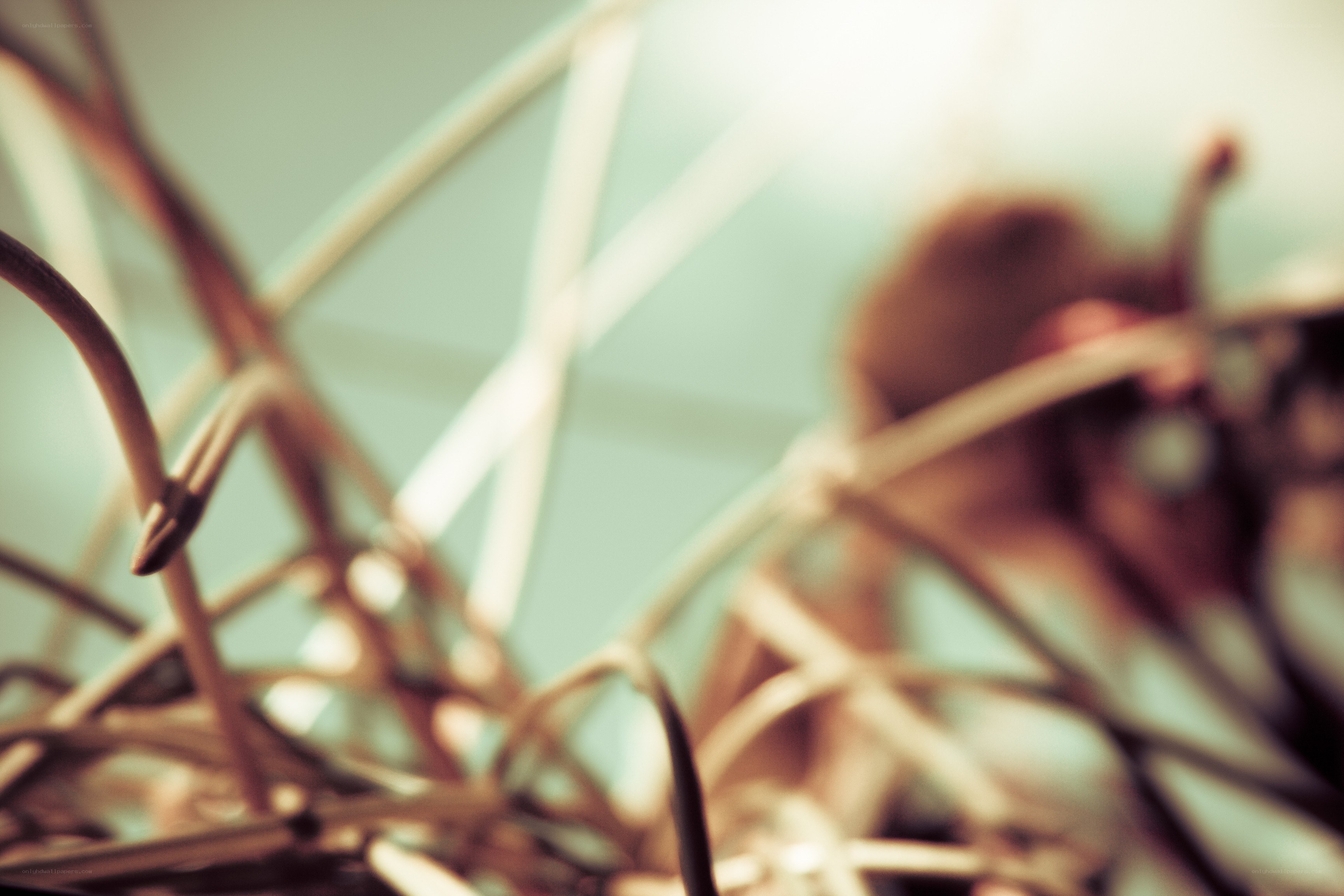 blurred wires and cables