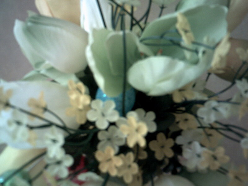 blurry bouquet of flowers