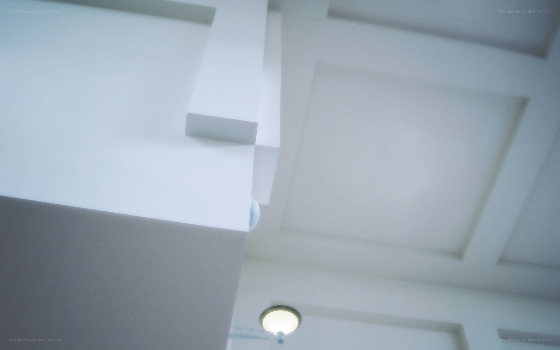 blurry ceiling view