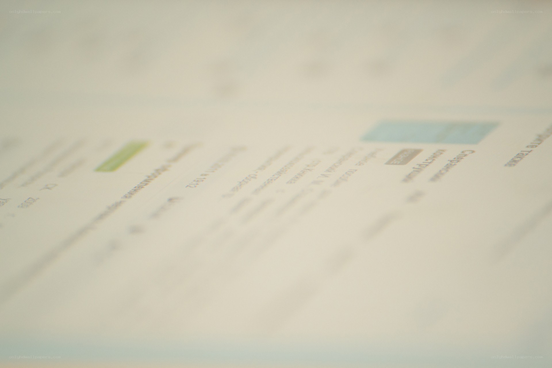 blurry document on screen