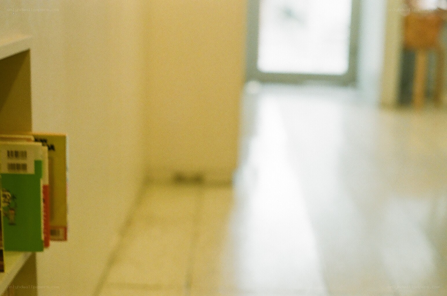 blurry hallway with books
