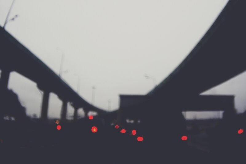 Blurry Highway at Night