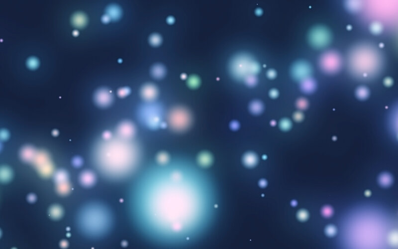 Blurry Lights in Dark Space — Blue, Dreamy