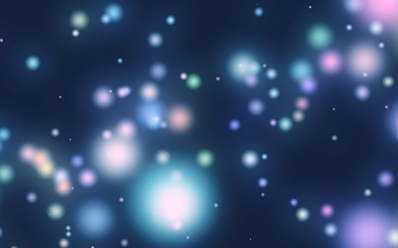 Blurry Lights in Dark Space — Blue, Serene