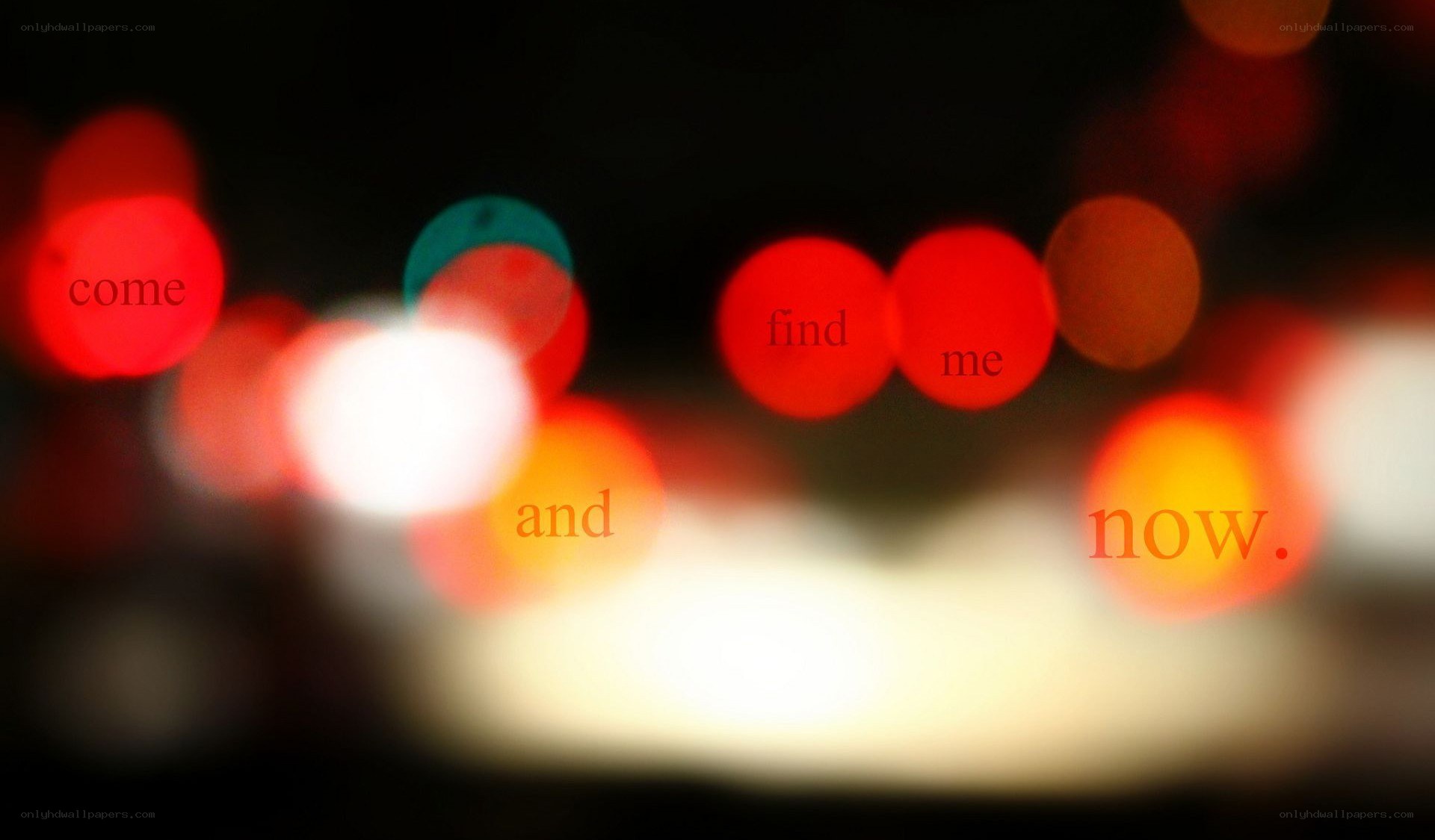 blurry lights with text
