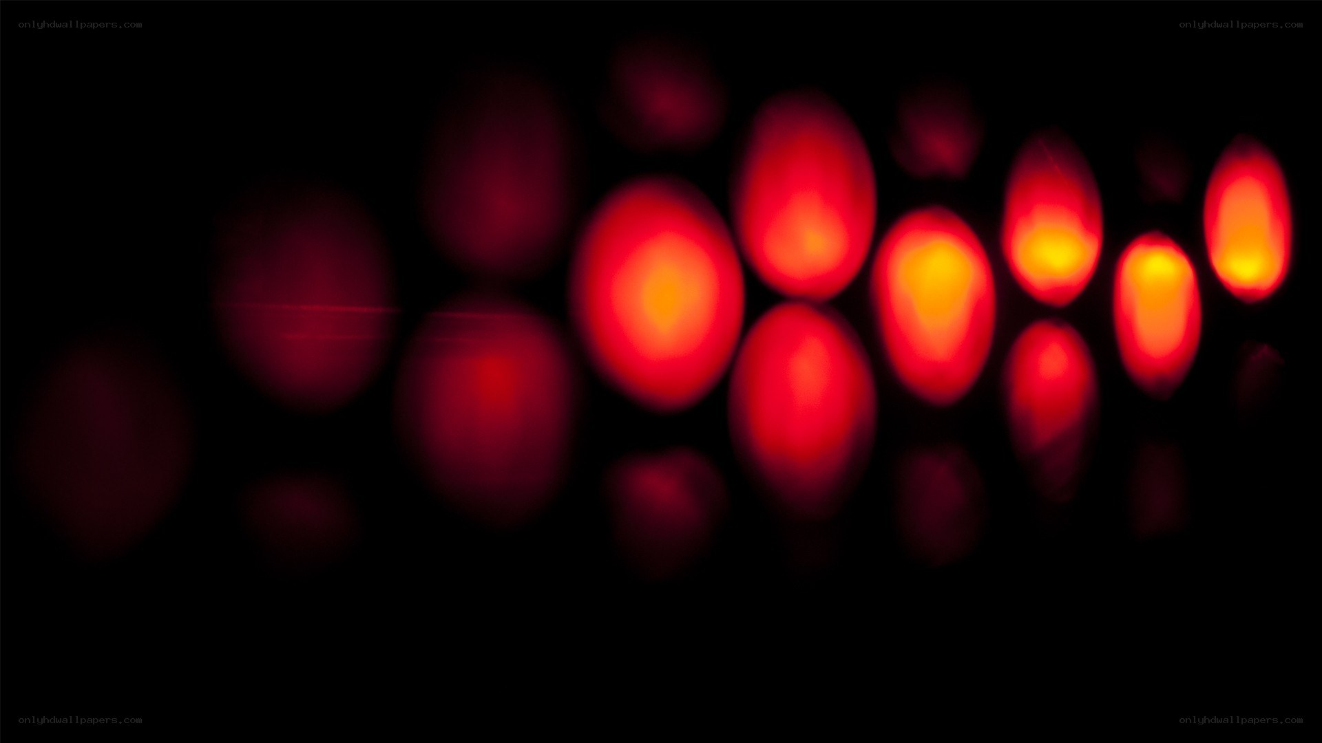 blurry red lights in a row