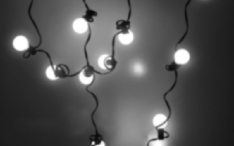 blurry string lights