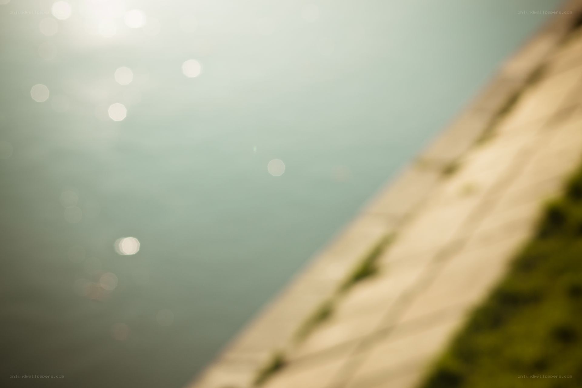 blurry water and concrete edge