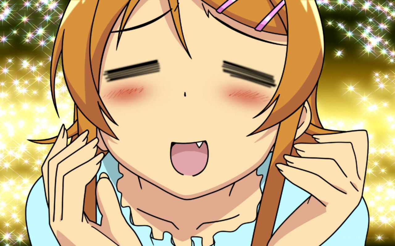 blushing anime girl