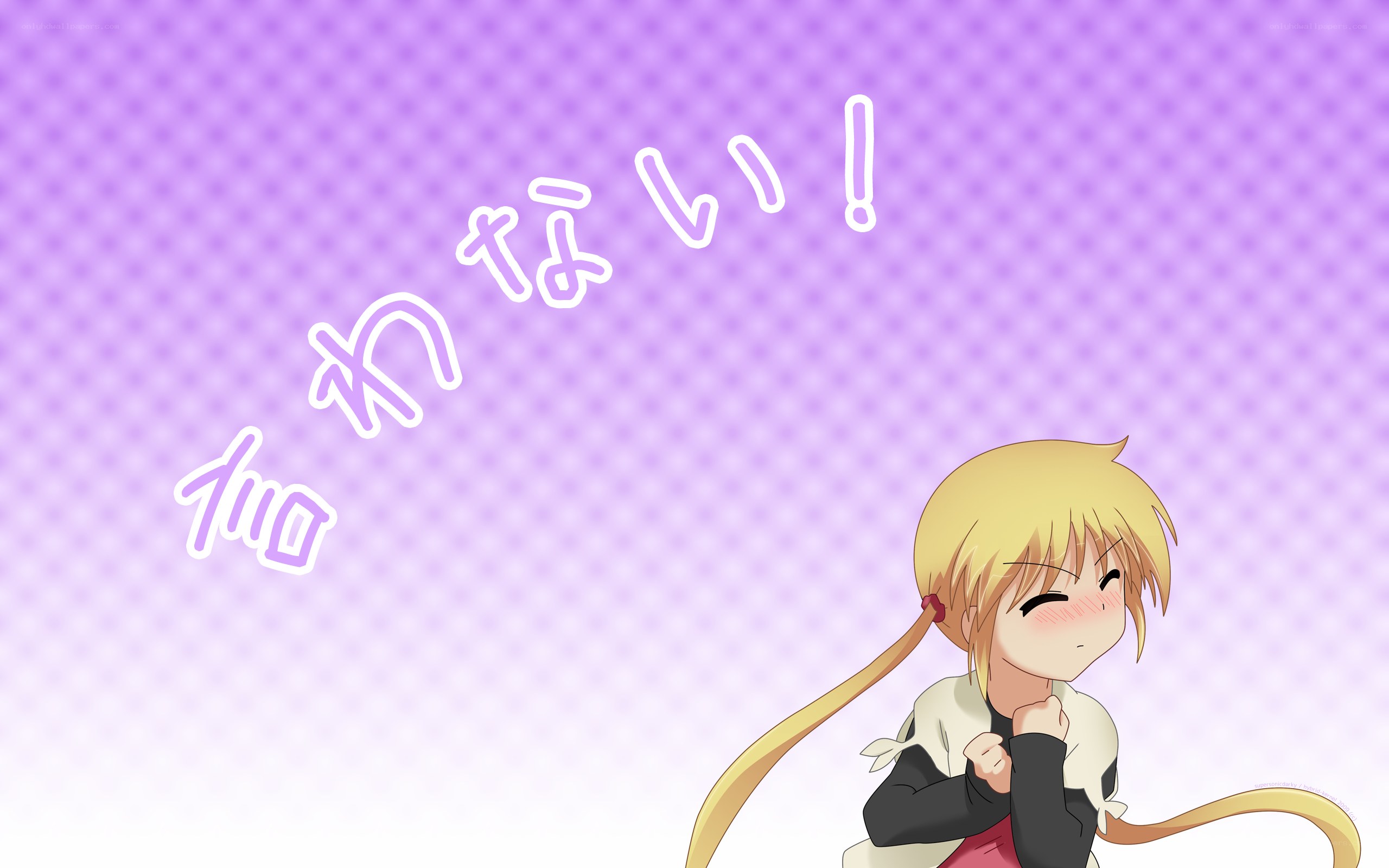 blushing anime girl