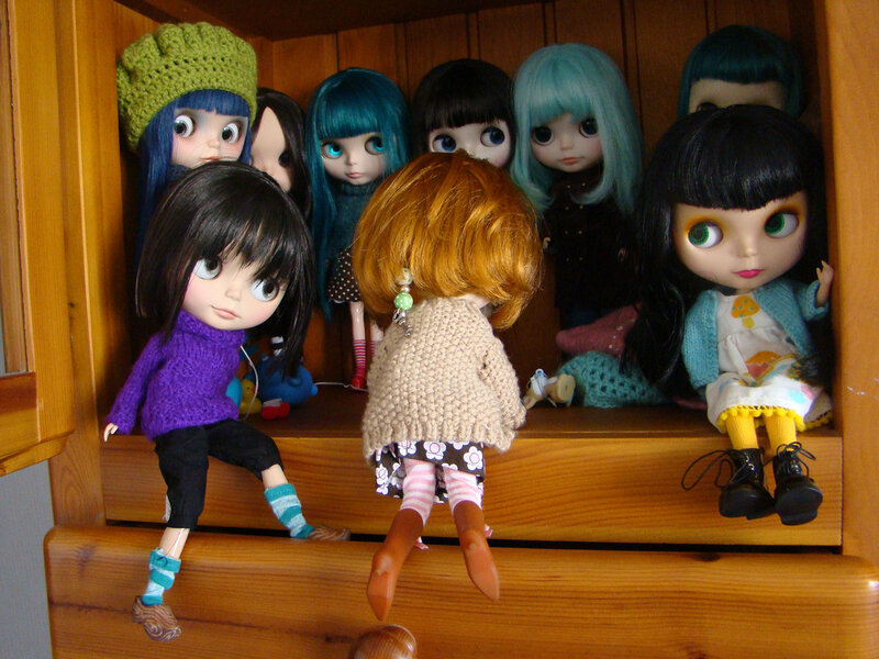 Blythe Dolls on Shelf