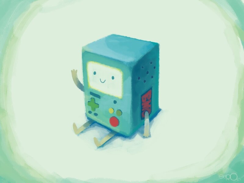 BMO Character from Adventure Time — Blue, Playful
