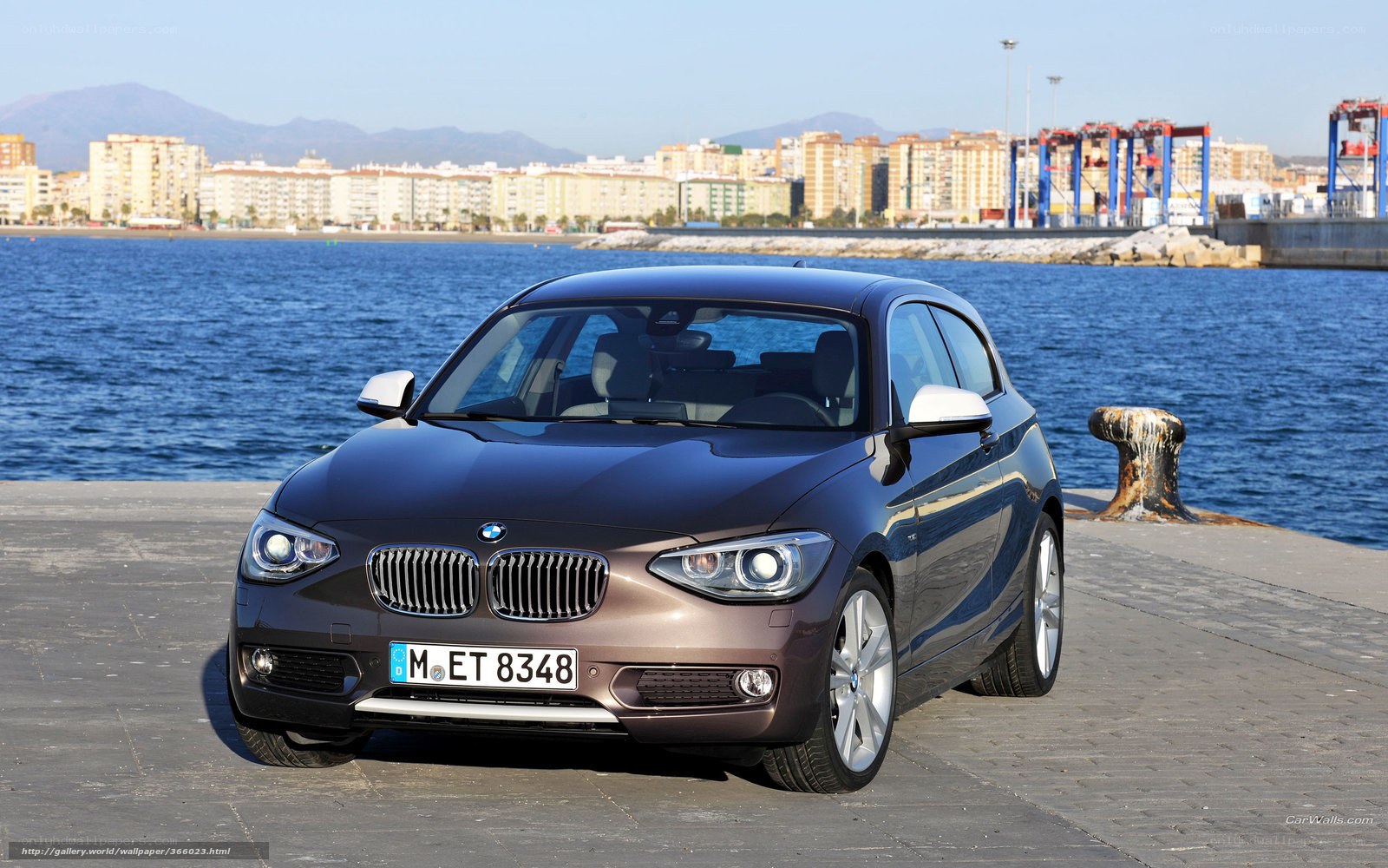 BMW 1 Series by the harbor