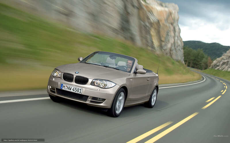 BMW 1 Series convertible on a winding road