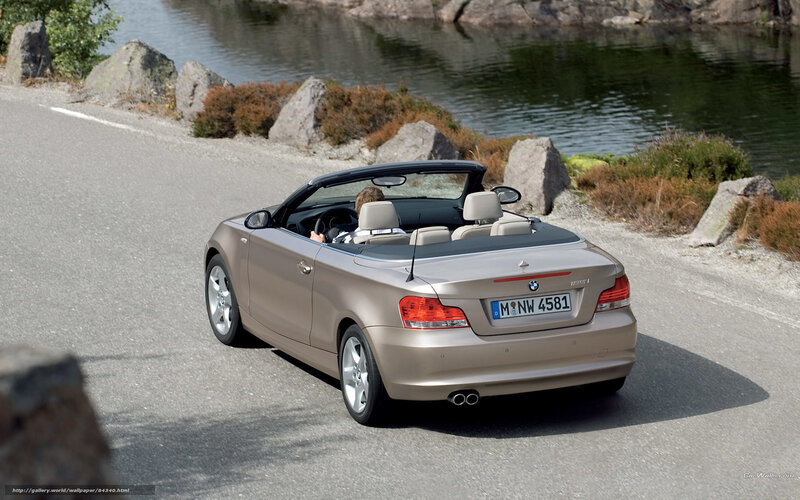 BMW 125i convertible on a scenic road