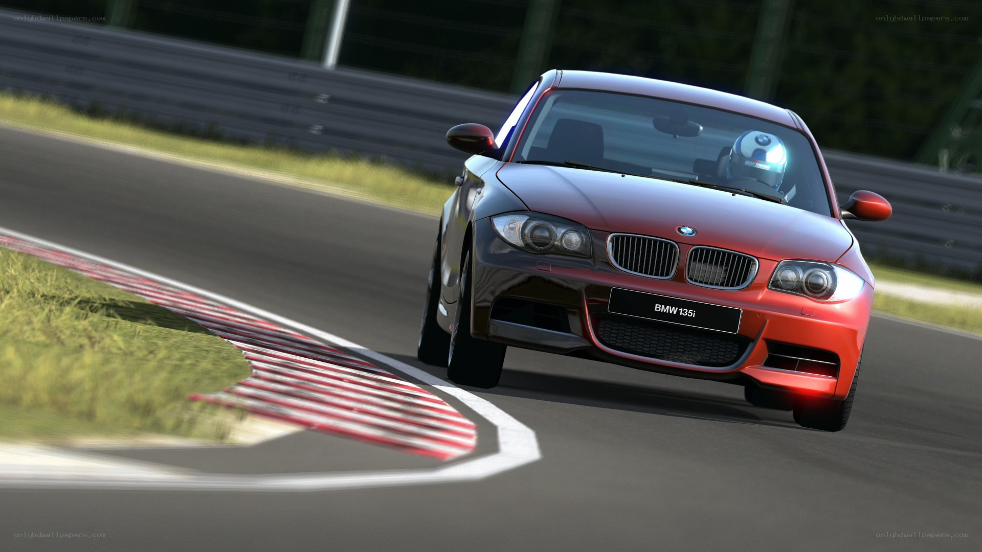 BMW 135i on a racetrack